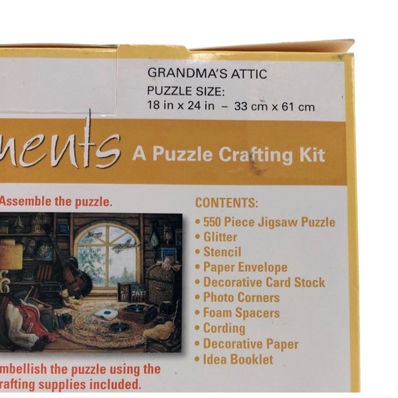 Embellishments Jigsaw Puzzle Crafting Kit Grandma's Attic Item #8157 NIB 2007 - Picture 5 of 10